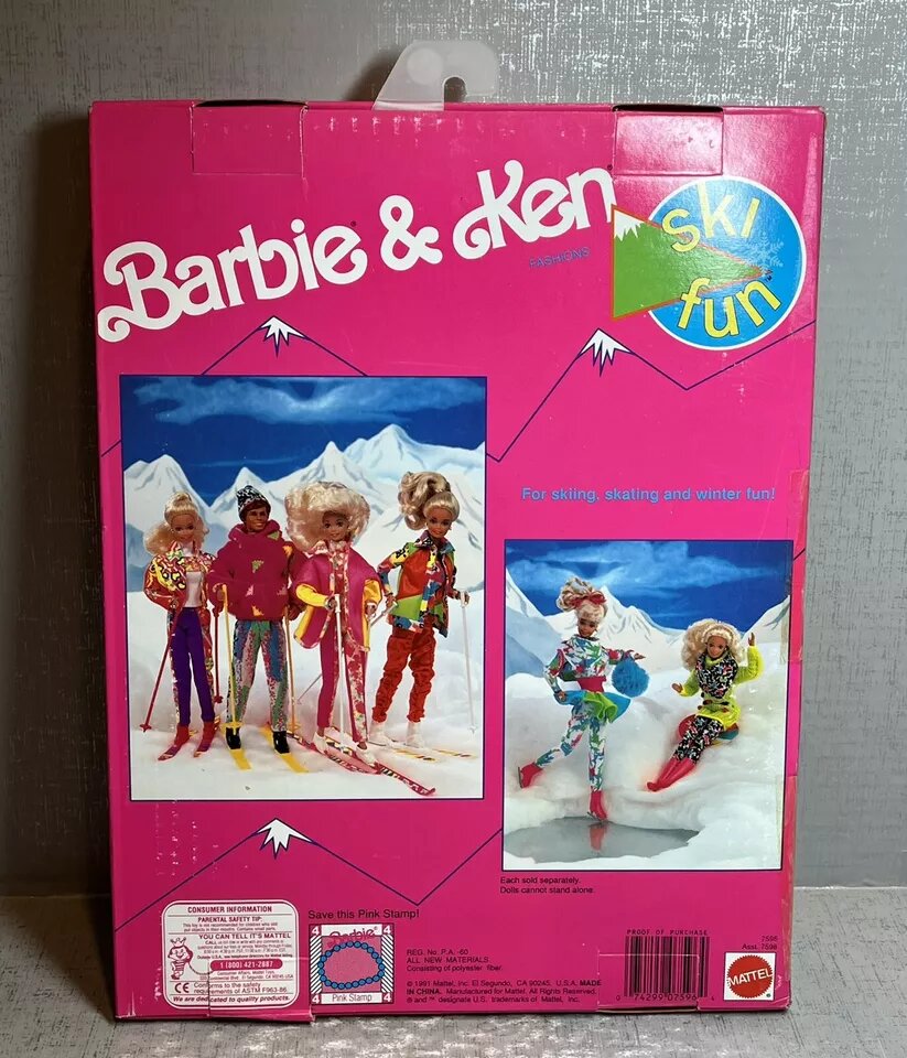 Vintage Barbie 1991 Ski Fun Fashion. Фото с eBay.com
