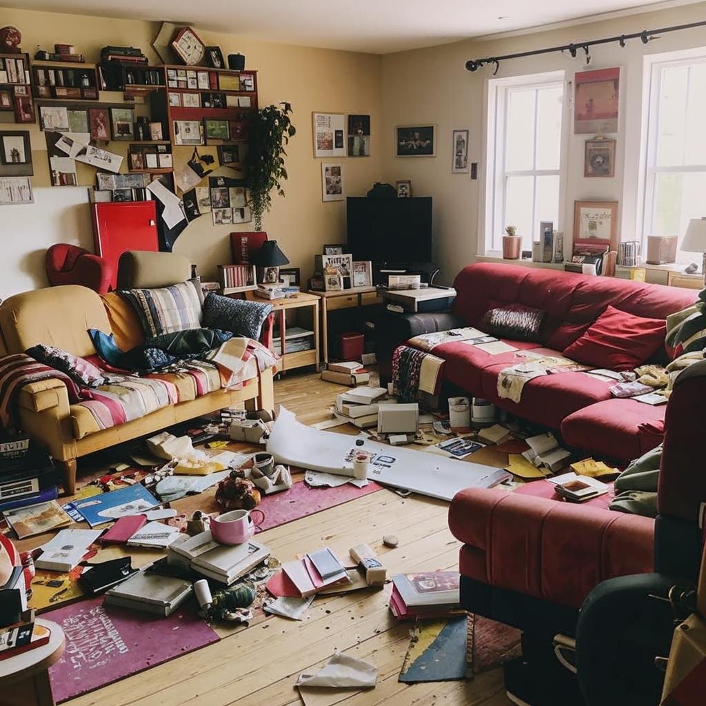 Гостиная без организации пространства