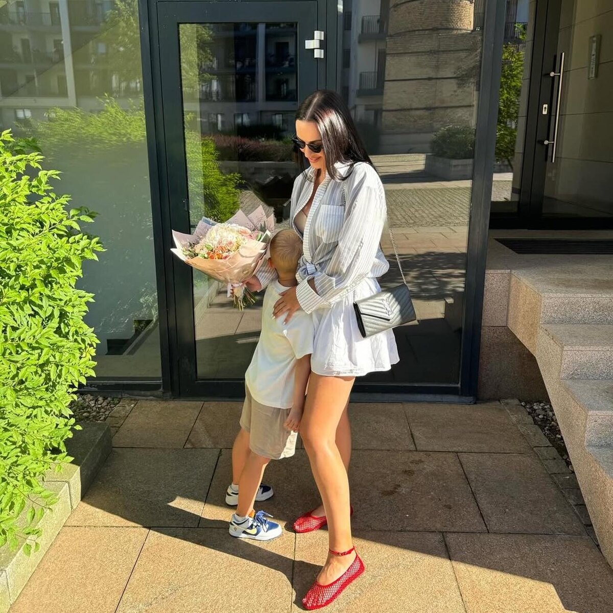 Сана Оша с сыном Яниса Тиммы