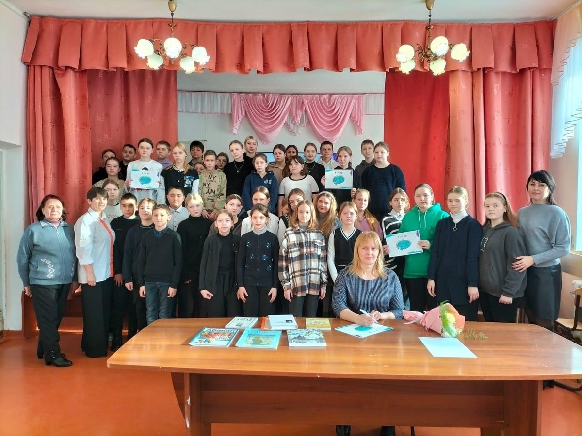 Встреча со школьниками, село Евгащино, февраль 2024 г.