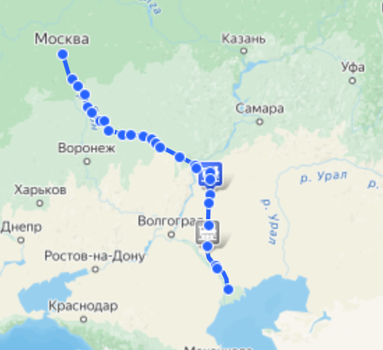 https://rasp.yandex.ru/map/trains/#center=51.54327237067402%2C49.034684281070696,zoom=4,type=train,number=005
