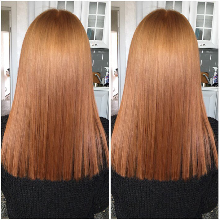 Мои волосы после кератинового выпрямления.