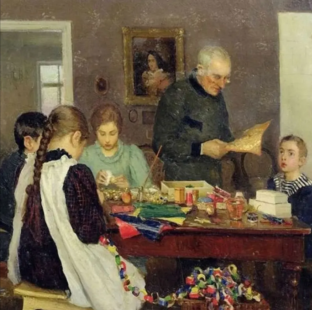 Сергей Досекин. «Подготовка к Рождеству». 1896. Для вдохновения.