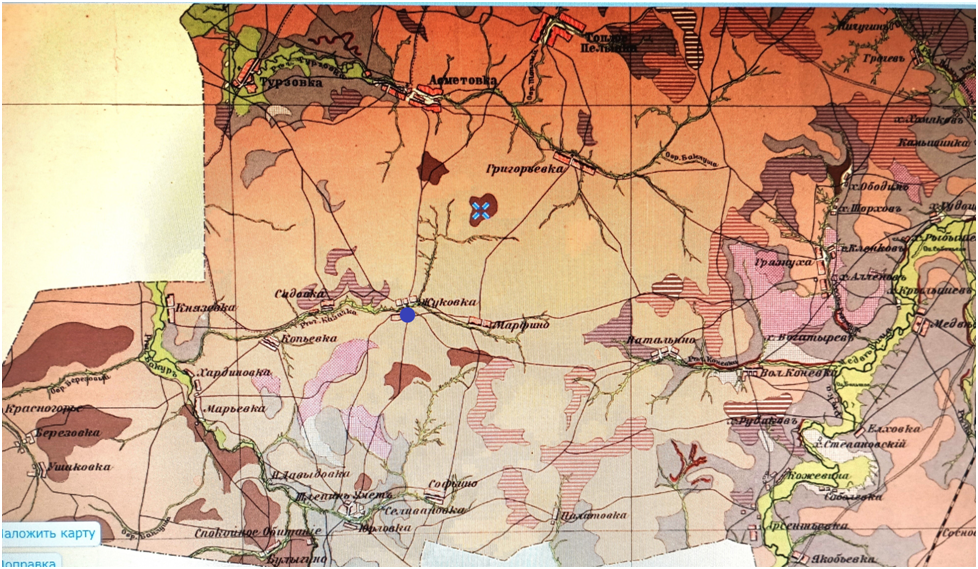 Почвенная карта Петровского уезда 1903 года