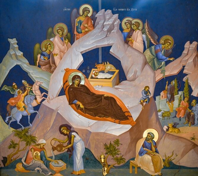 Икона праздника Рождества Христова