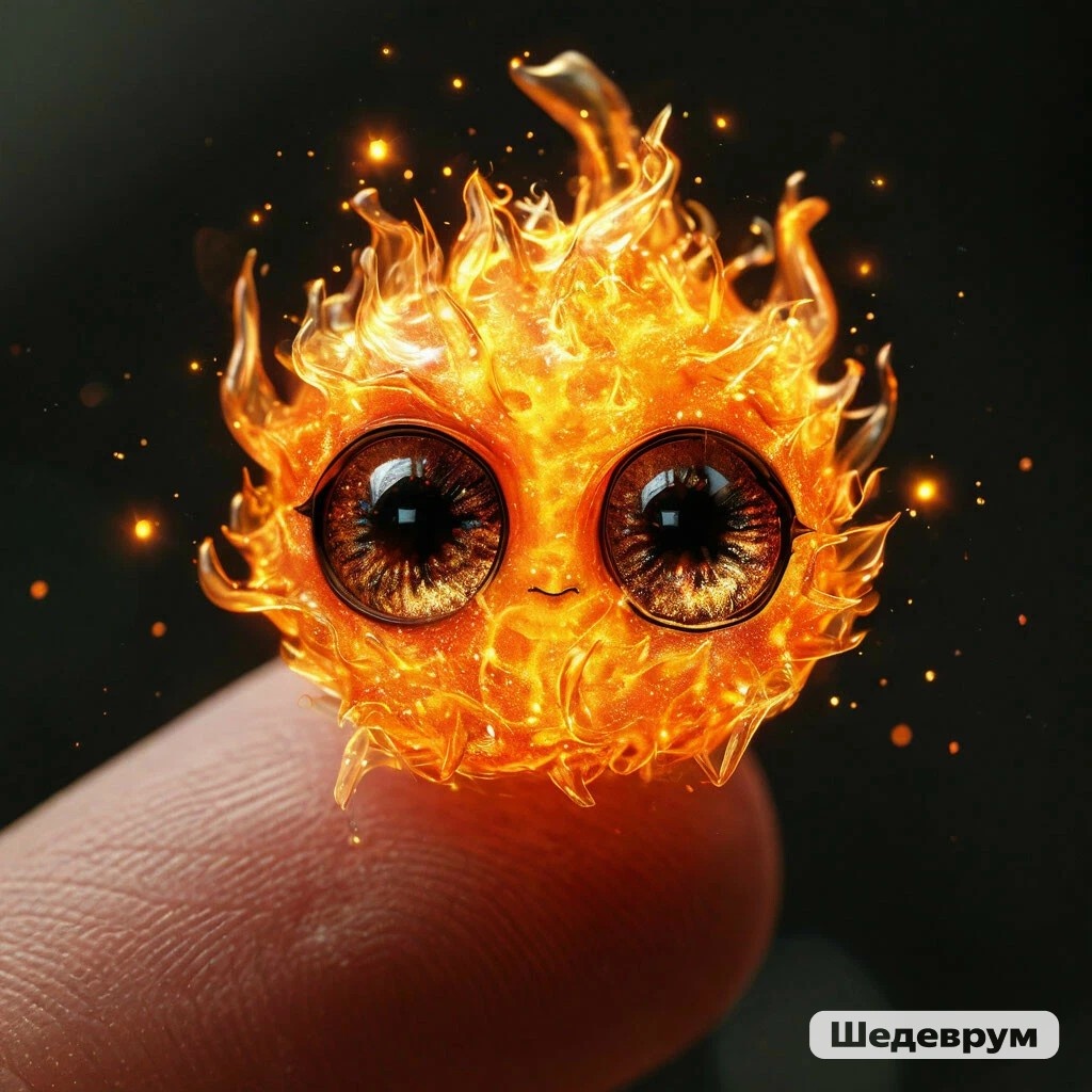 Изображение сгенерировано в нейросети Шедеврум на канале Попутный ветер - огненный элементаль