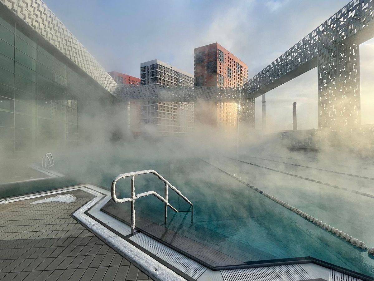 Акватория ЗИЛ. Открытый бассейн. Зима