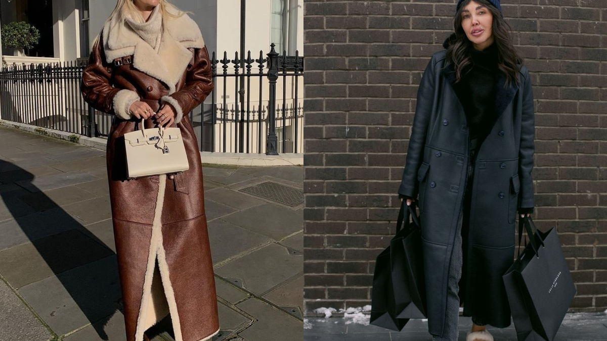 Длинная дублёнка