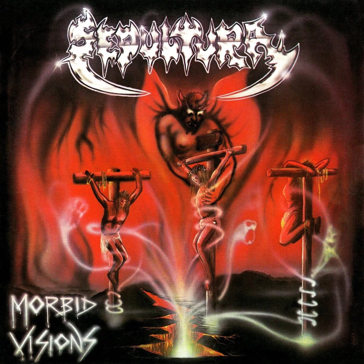 Обложка альбома Sepultura "Morbid Visions"