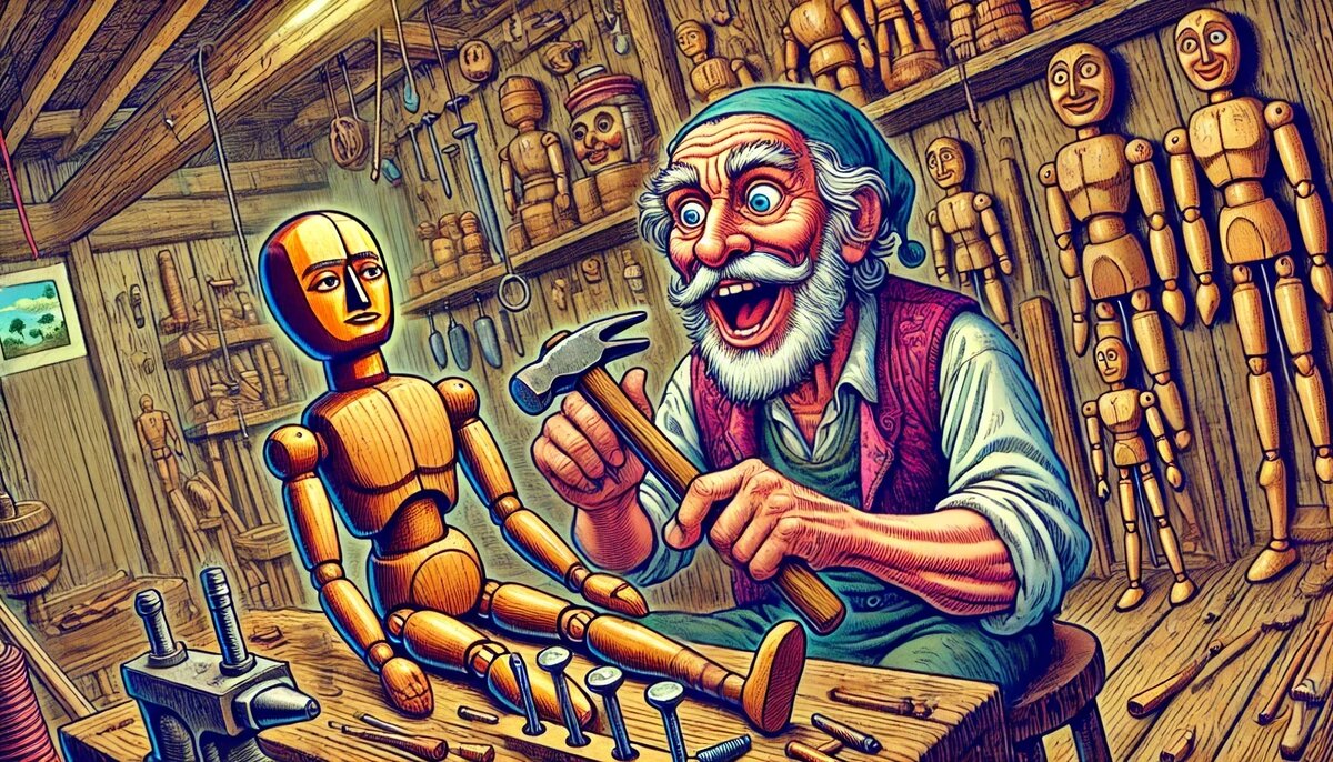 Папа Карло — мастер наших душ. Собирается нас полировать, чинить, строгать. Короче говоря, прорабатывать наши проблемы. Вот почему проработка так многих бесит!