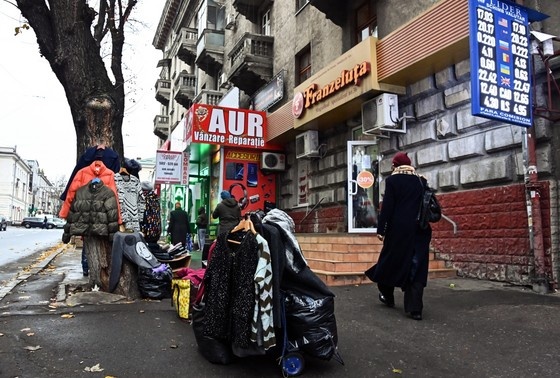    На одной из улиц в Кишиневе