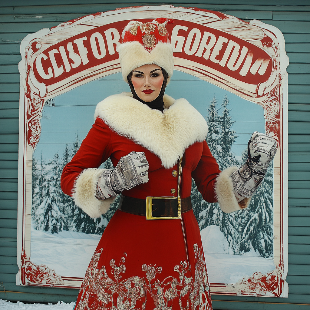 Дед Мороз + ретро плакат