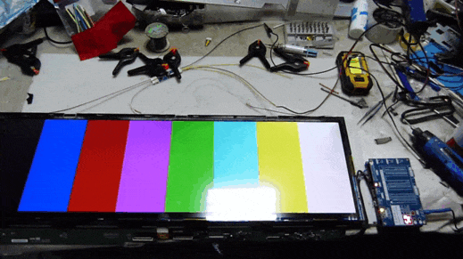 Проверка нестандартной матрицы LVDS тестером