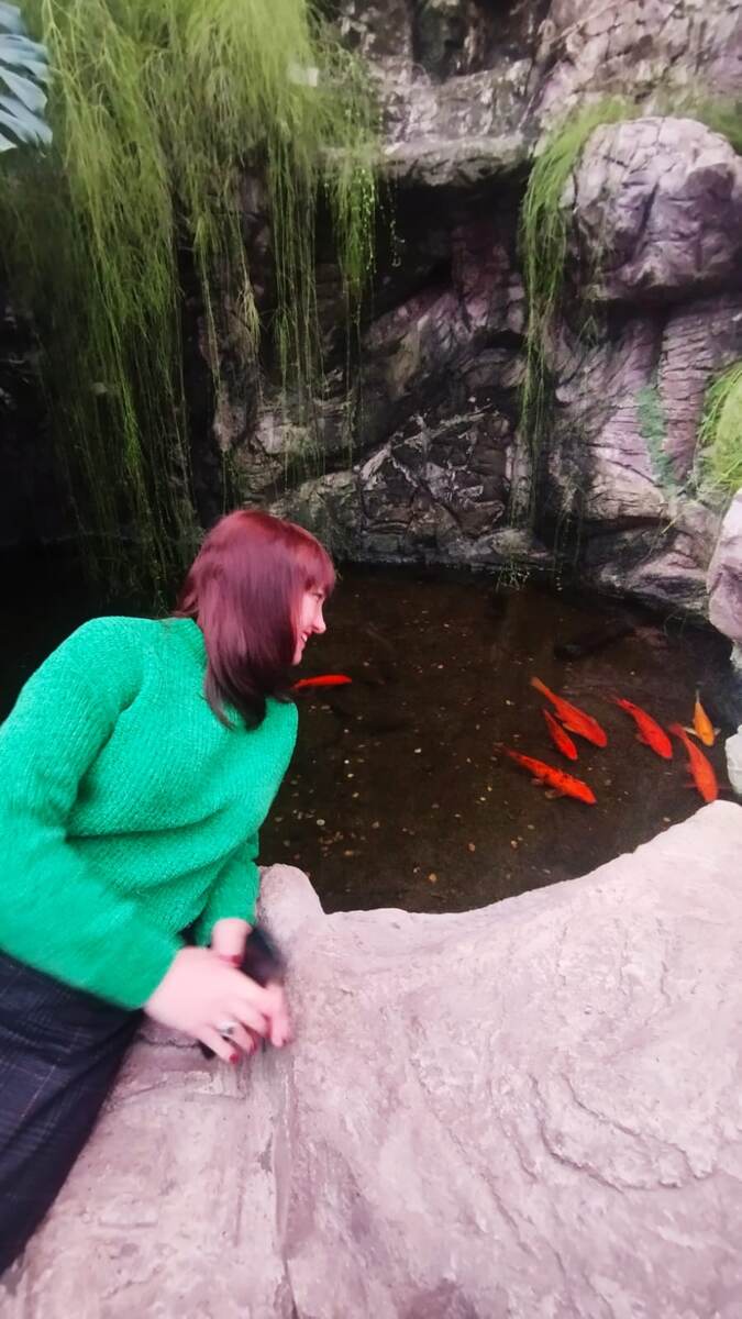 Пруд с рыбками.