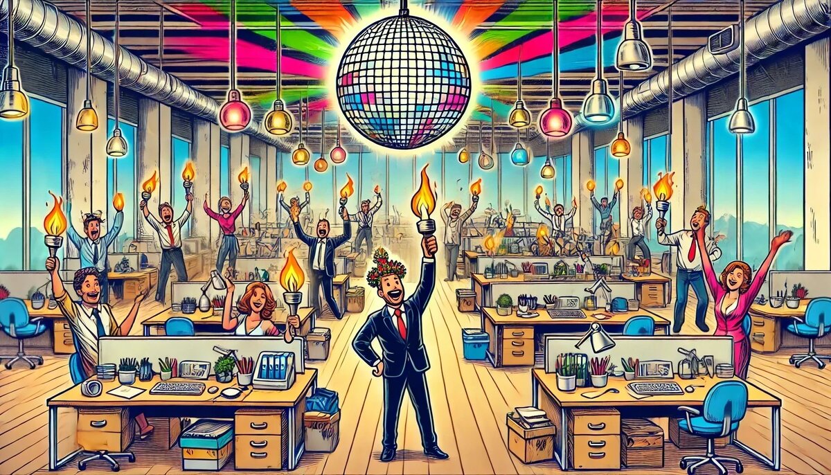 В офисе так часто подсвечивают моменты, что от подсветки становится всем светлее. Но добрее ли? Разберёмся, почему современные офисы превращаются то ли в театр теней, то ли в дискотеку со светомузыкой