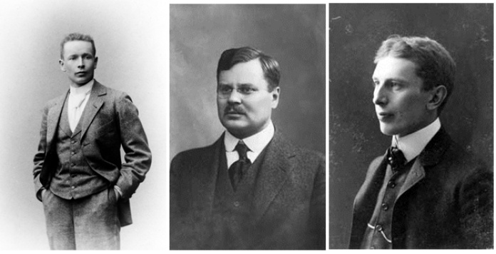 Гельсингфорсское трио: Армас Линдгрен (1874–1929), Герман Гезеллиус (1874–1916), Элиэль Сааринен (1873–1950)