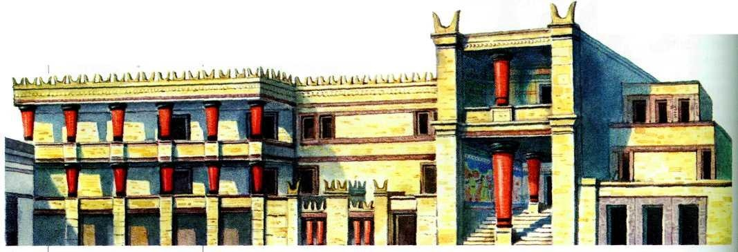 Кносский дворец реконструкция.  Фото взято из открытых источников интернет.