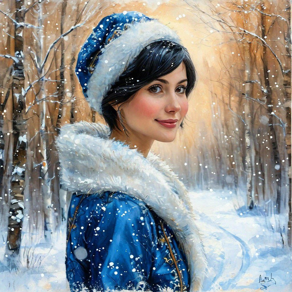 Снегурочку мы с ИИ рисовали, как вам?
