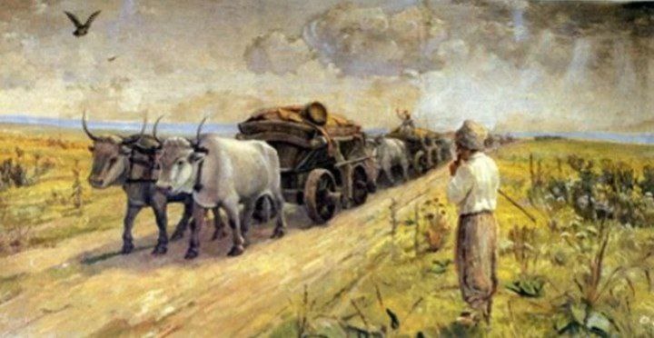 На данной фотографии изображена транспортировка соли по Чуматскому пути.