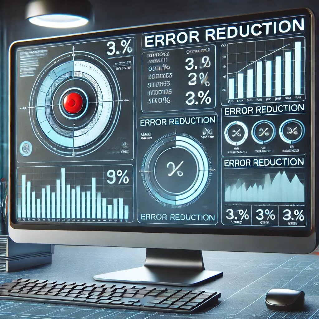 Дашборд с метриками, показывающий снижение количества ошибок.