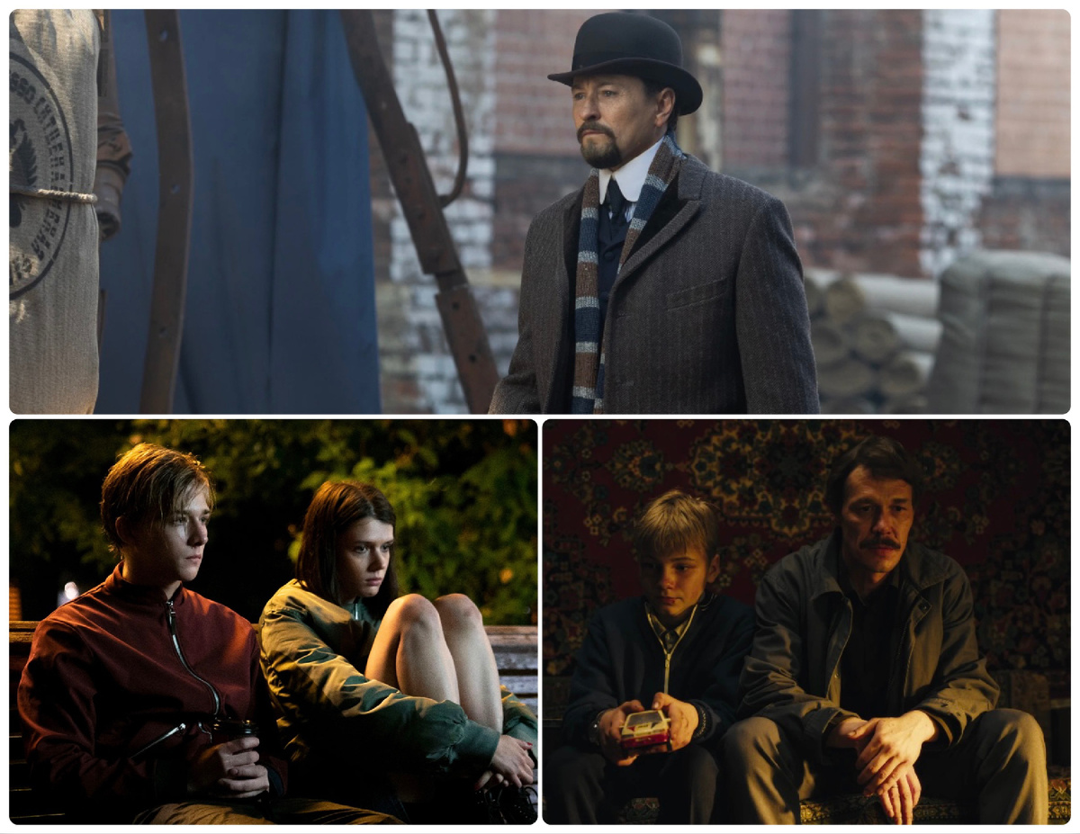 Кадры из сериалов «Плевако», «Дайте шоу» и «Лихие». Коллаж автора.