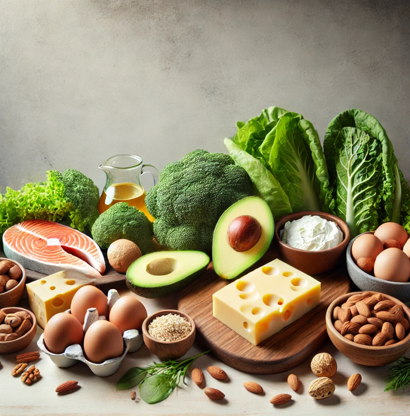 Основные продукты, входящие в рацион при кето-диете.