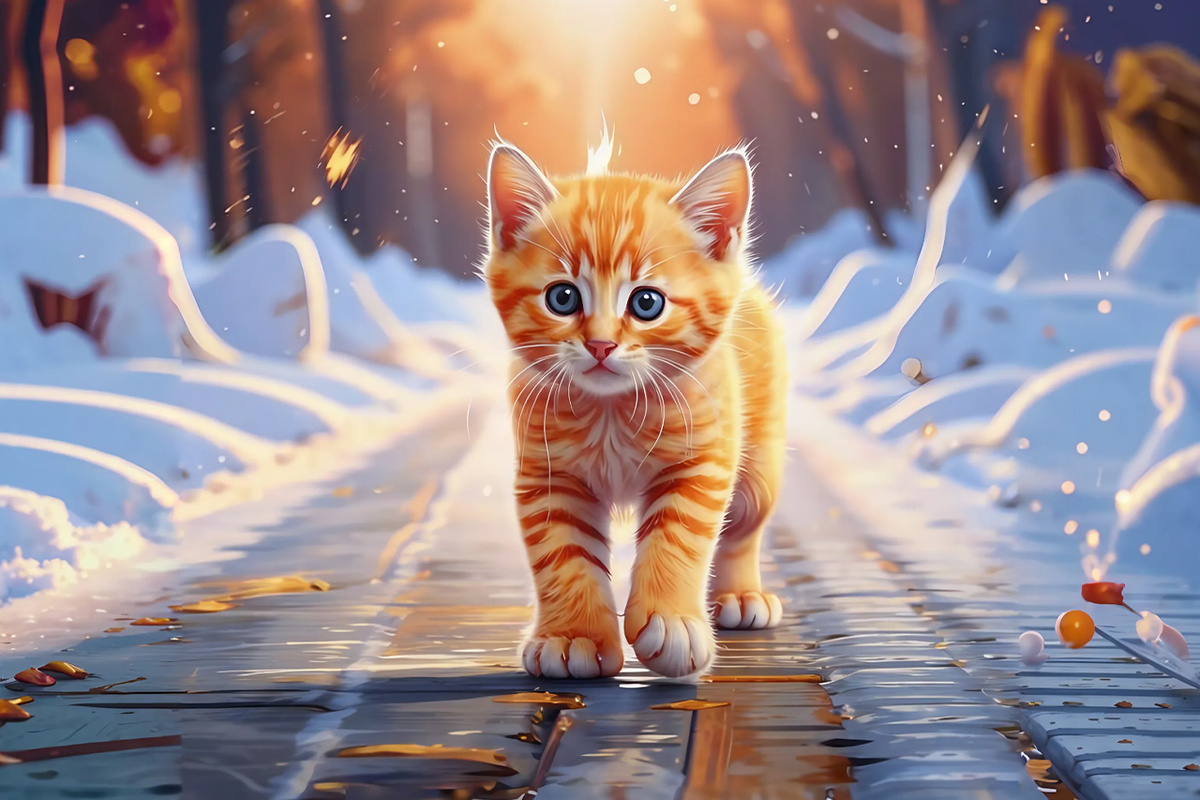 Малыш помещался в капюшоне.  Фото: Изображение сгенерировано нейросетью Kandinsky 3.1