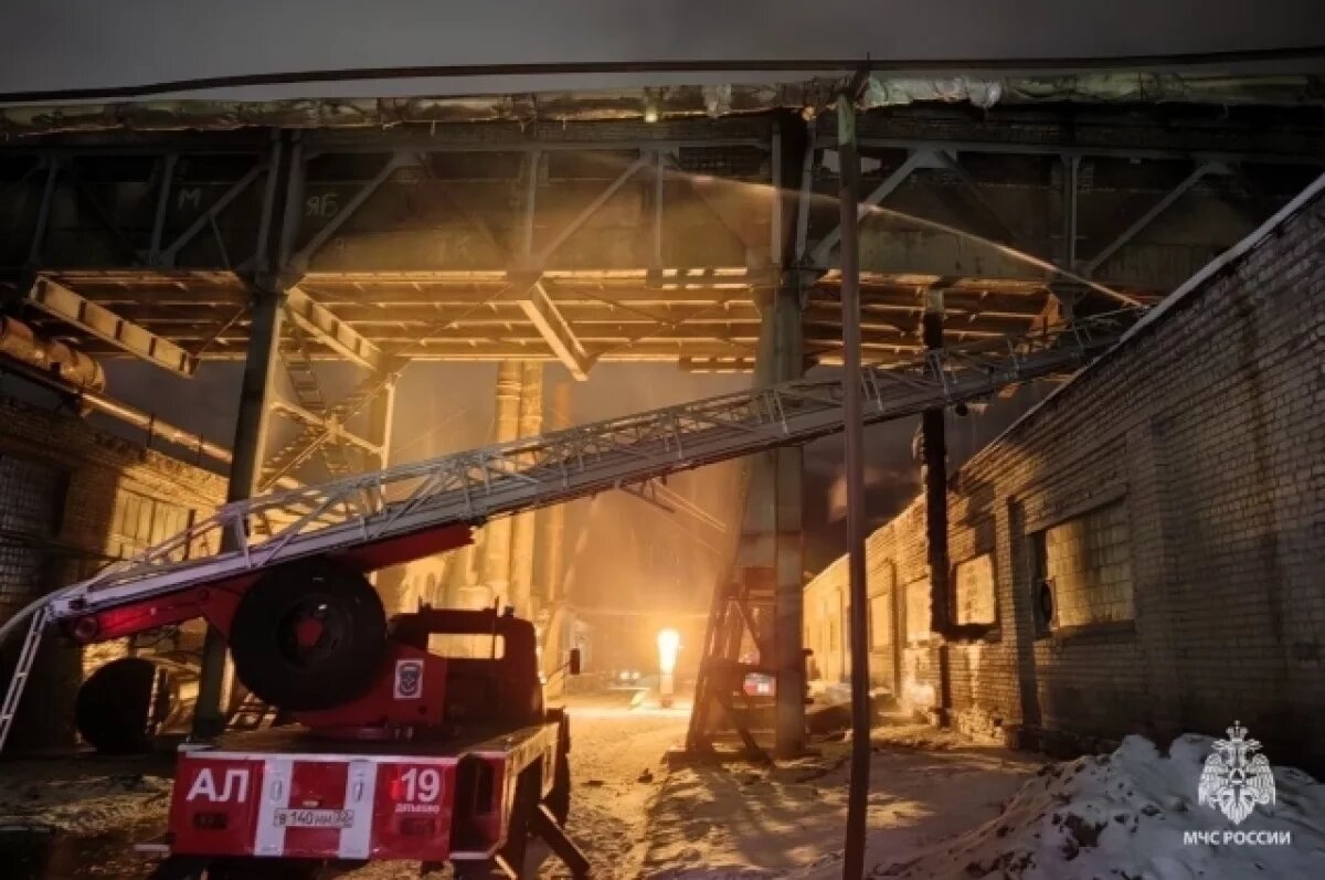    Сотрудники МЧС ликвидировали пожар на предприятии в брянском Дятьково