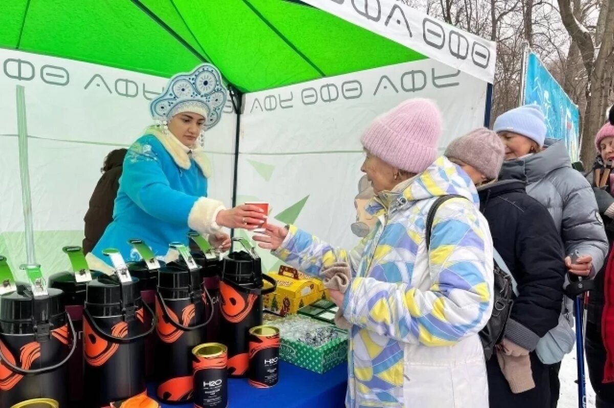    В Уфе на природной тропе прошли зимние забавы