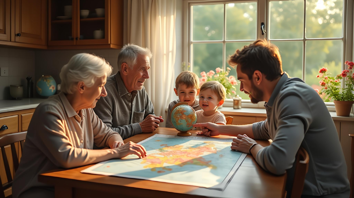 обсуждаются вопросы наследства и совместного отдых