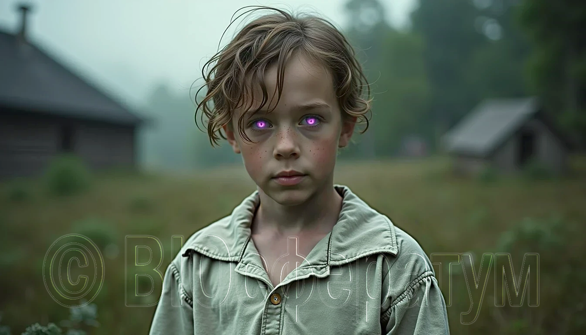 У мальчика были необычные глаза.