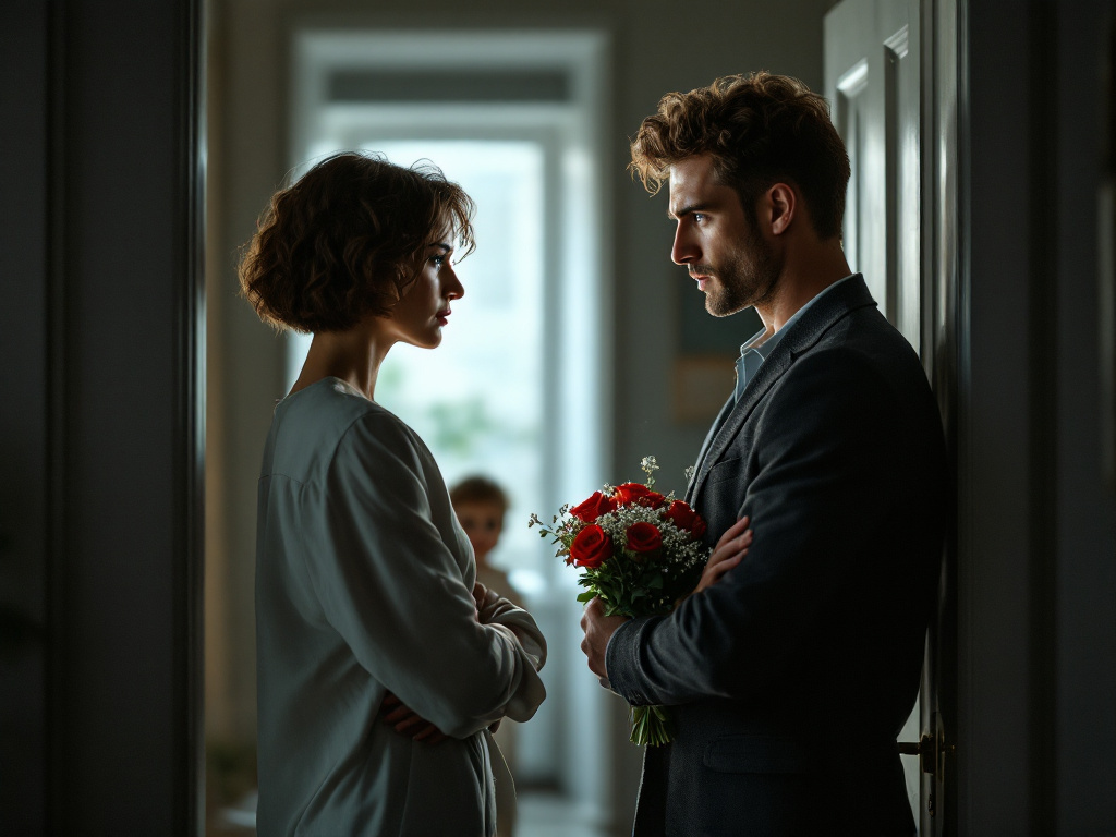 Почему ты потратил деньги на цветы? Лучше бы на эти деньги купил что-то для моего ребенка