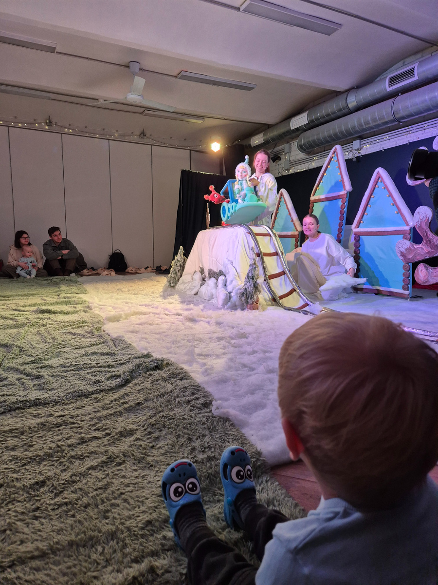 Гришка смотрит спектакль