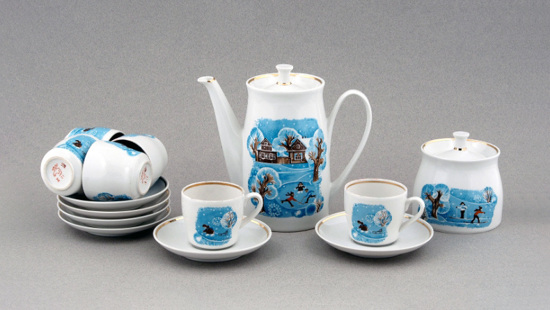 Сервиз «Зима». 1970-е, Вербилки