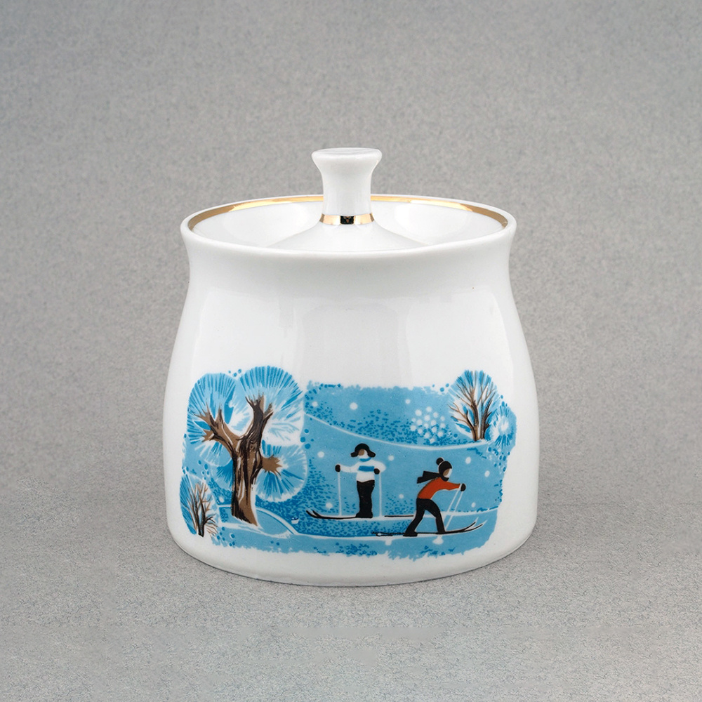 Сахарница из сервиза «Зима». 1970-е, Вербилки