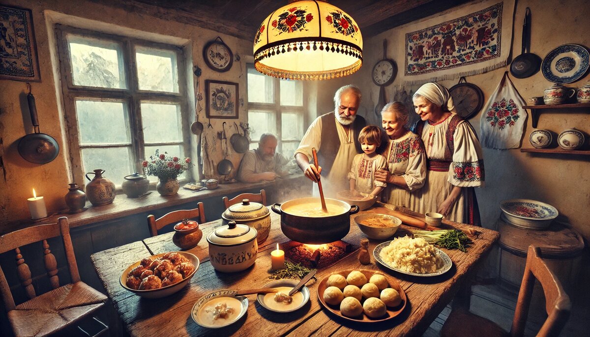 Традиционная чешская кухня: приготовление свиачковой на сметане (сгенерировано DALL-E)