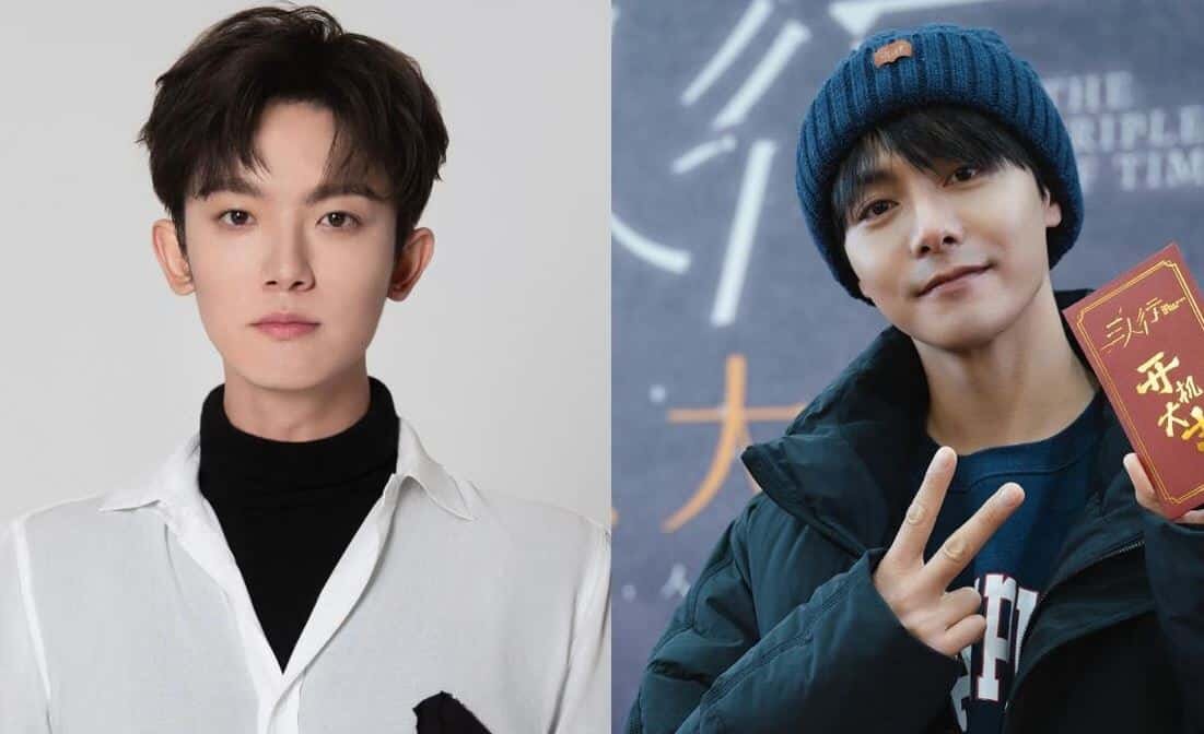    справа — Ма Тянь Юй на церемонии начала съёмок в сериале «Тройное эхо времени»