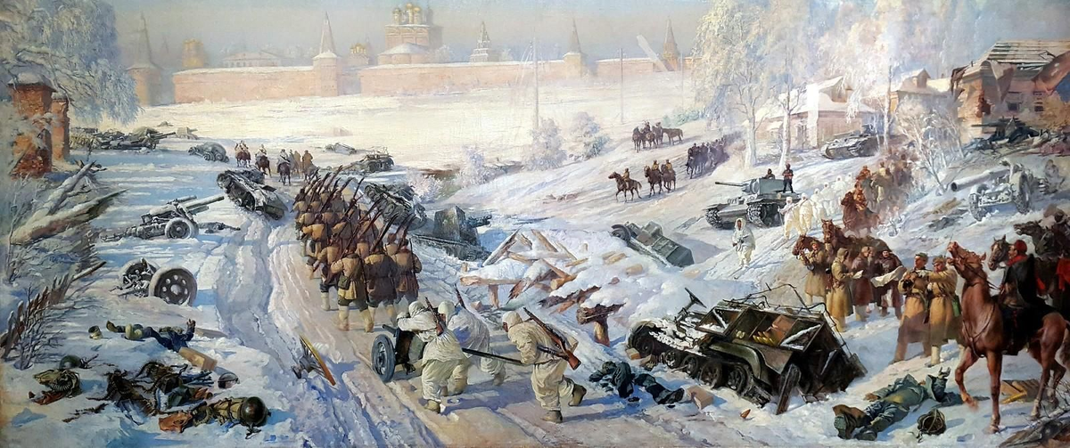 "Бой под слободой стрелецкой", художник В. Н. Яковлев, 1942 год