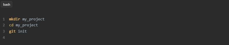 Создание пустого репозитория
git init