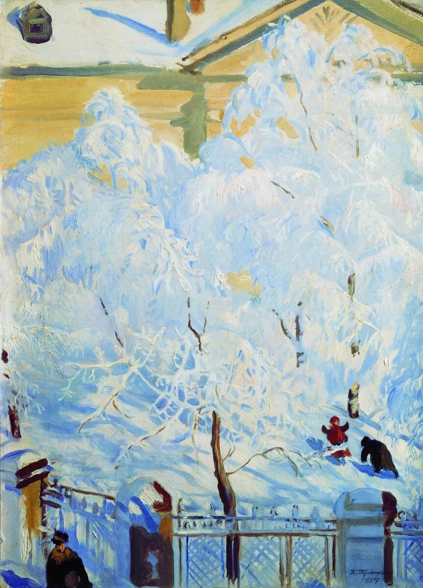 Борис Кустодиев. «Иней», 1917 год, Государственный Русский музей, Санкт-Петербург© Public domain