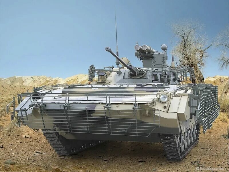 БМП-2 имеет слабую броню, но большие размеры. Обьем от земли - около 45 м3. Фото в открытом доступе