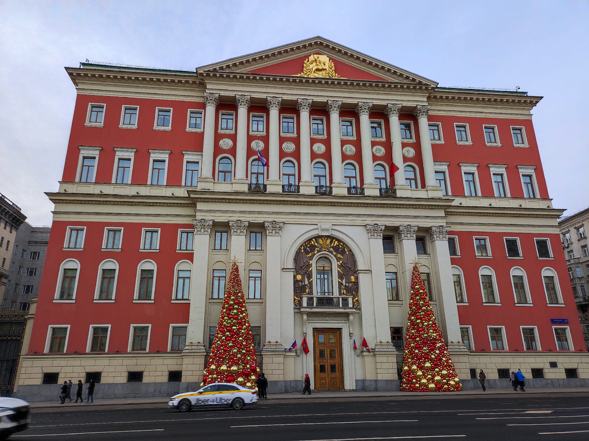 Красивые ёлочки у Мэрии.