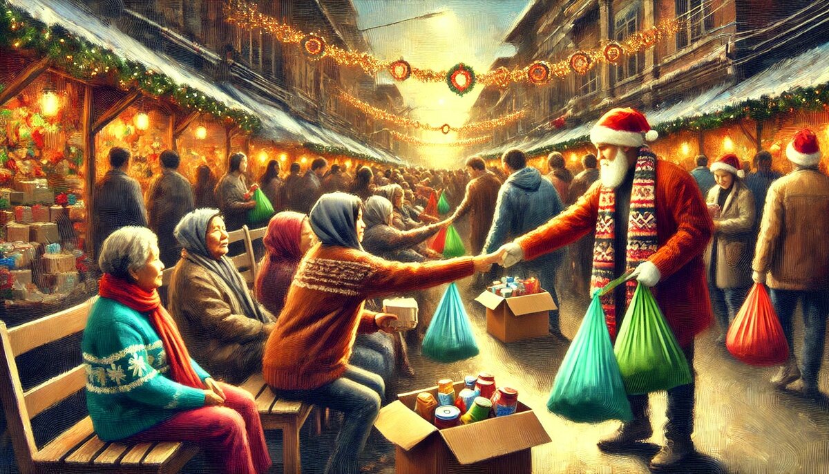 Доброта и свет Рождества: благотворительность объединяет.