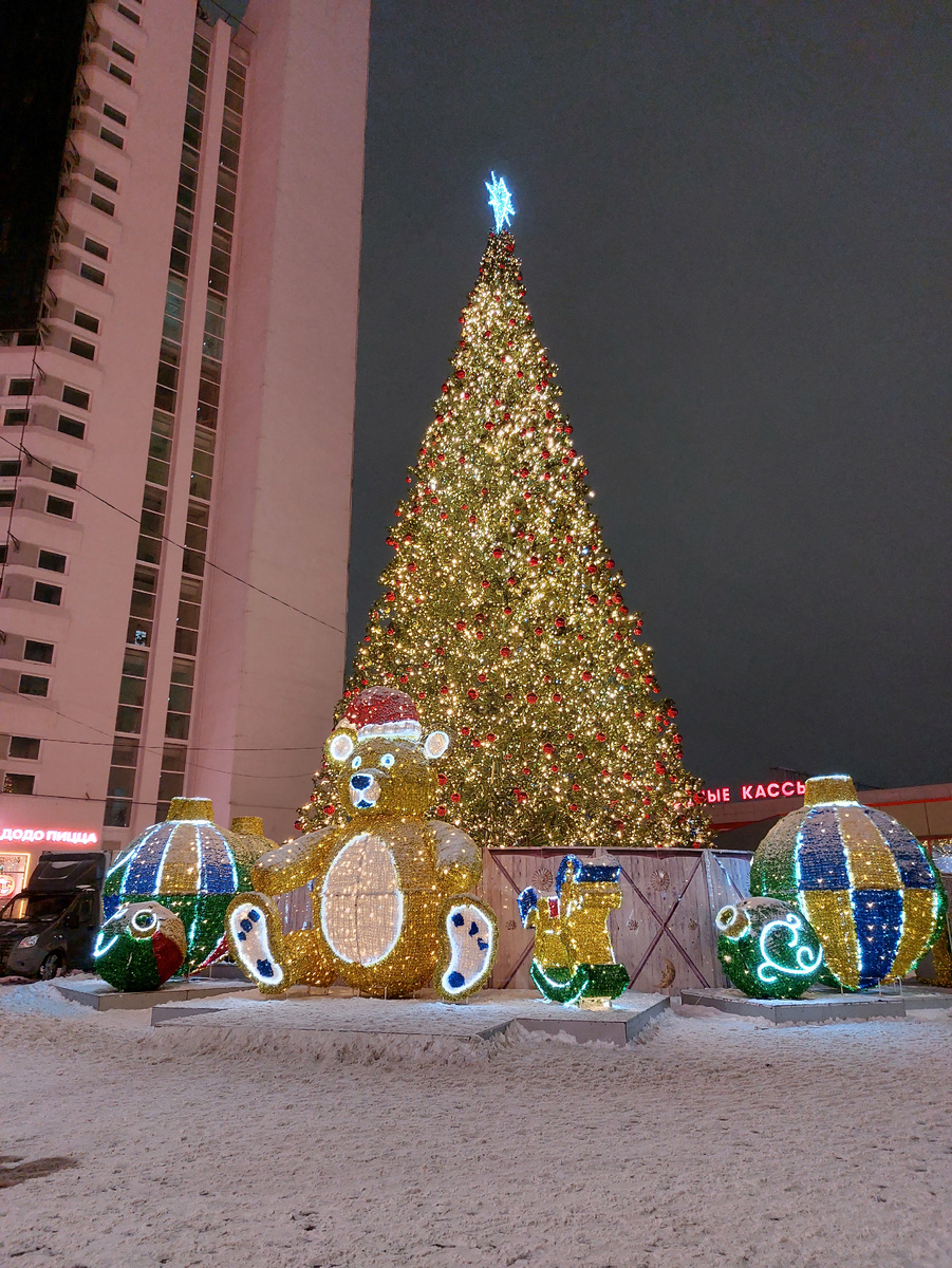 Новогодняя ёлка у пригородных касс