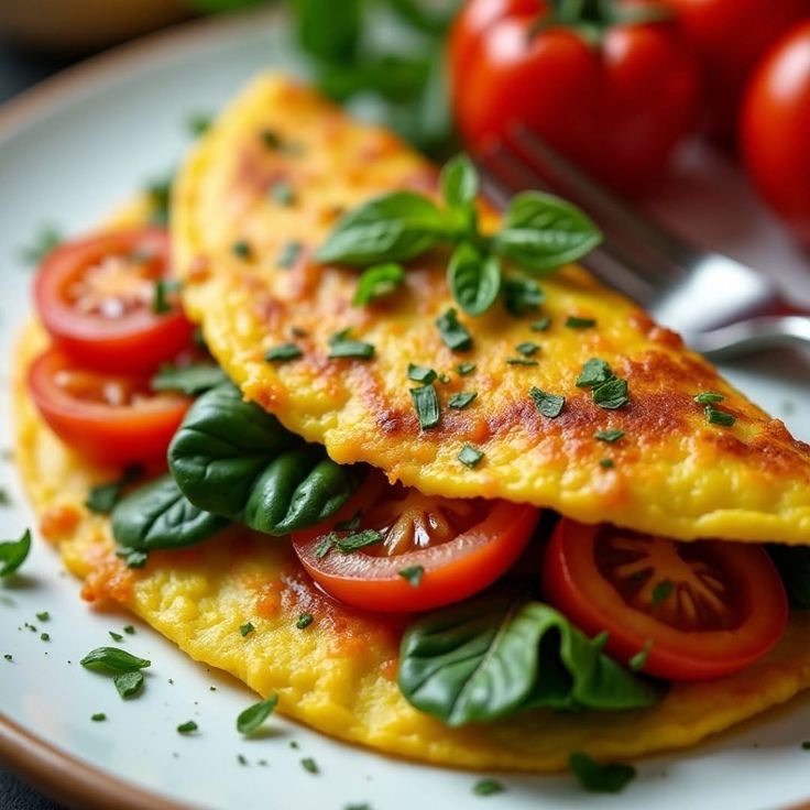 омлет с овощами