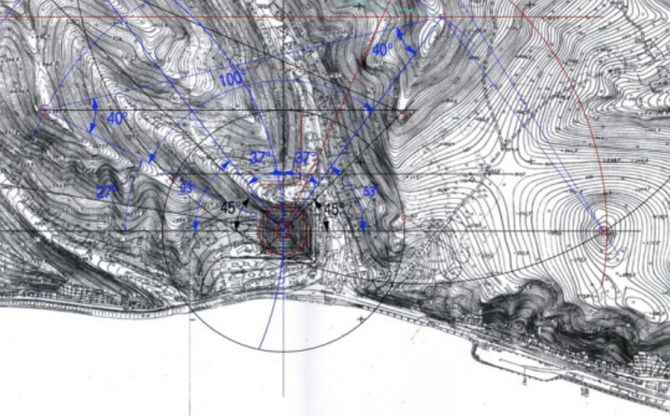Топографическая съемка с пояснениями по пирамиде