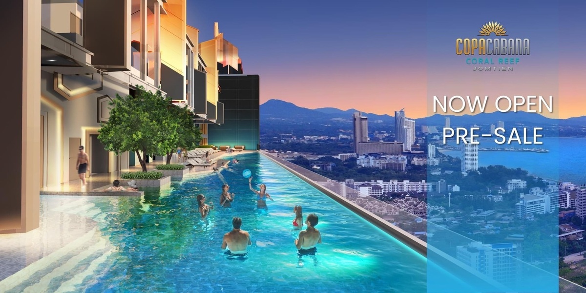 Открытый небесный бассейн на крыше Копакабана Корал Риф 
Инфинити-бассейн длиной 45 метров с видом на Сиамский залив.
Мини-кинотеатр и коворкинг.
Просторные лаунж-зоны для отдыха.