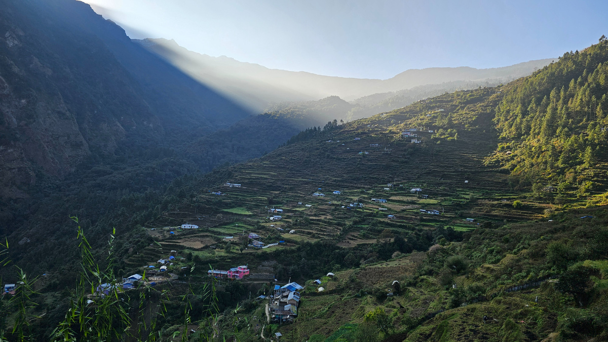 Деревня Thulo Syābru, где я ночевала