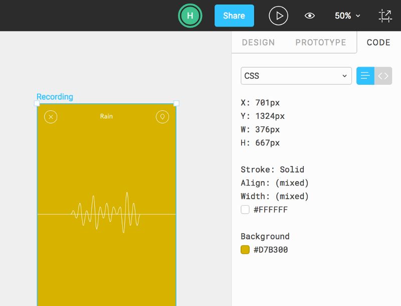 Ранний интерфейс Figma