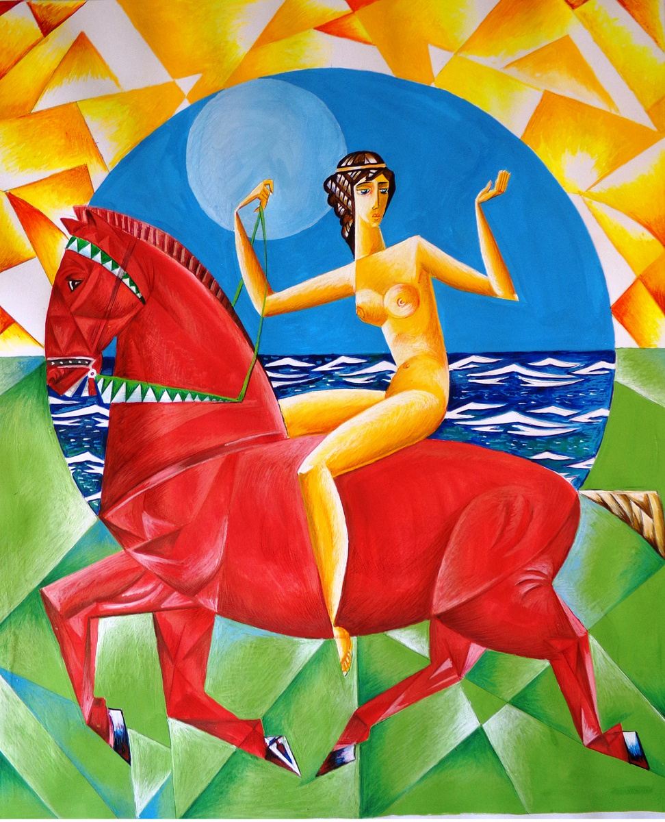 ,, Купание красной кобылицы ,, Работа автора.